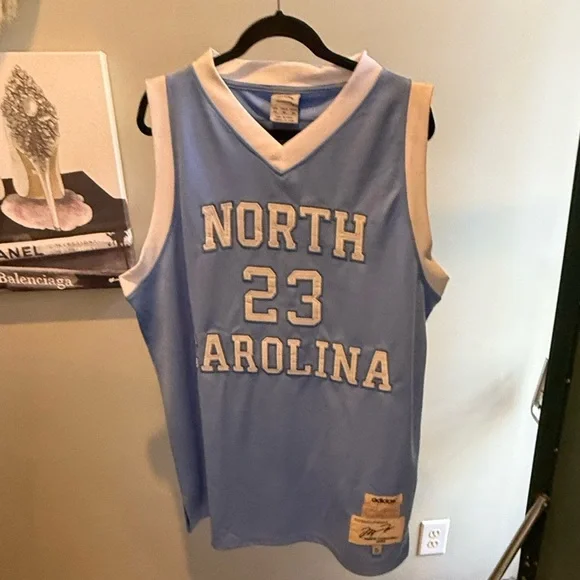 NWT Adidas/True School Authentic UNC 23 Michael Jordan Jersey MSRP $300 - Picture 5 of 13